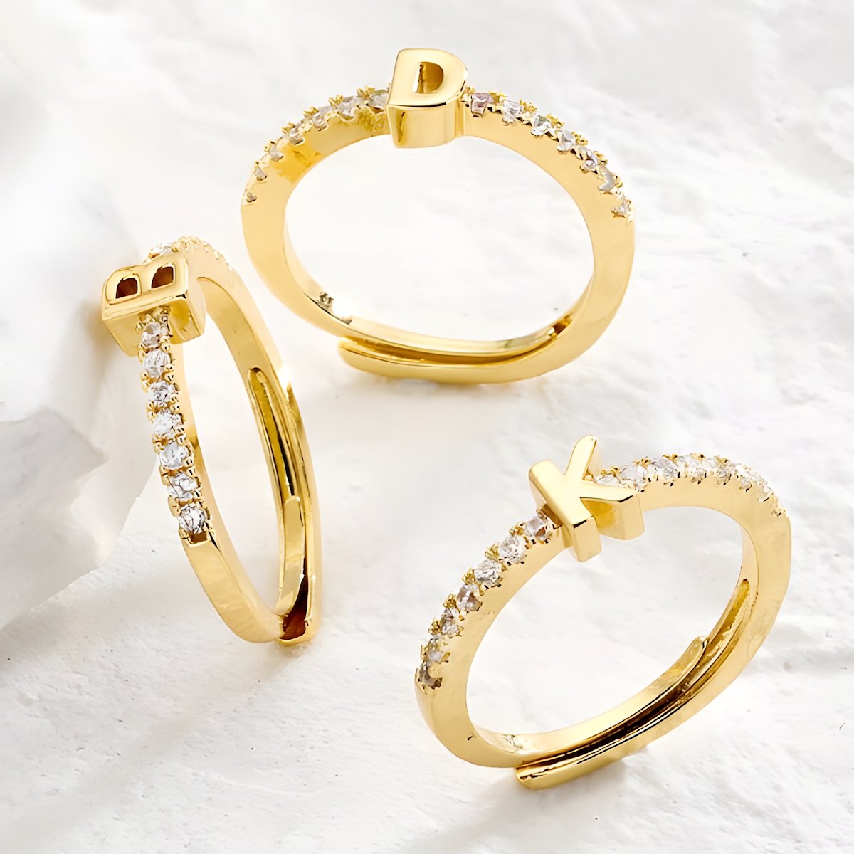 Bague Initiale | Lettre en Lumière