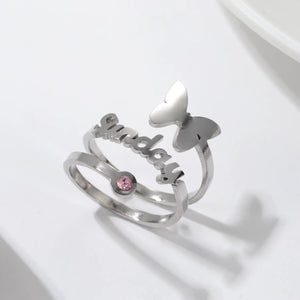 Bague Personnalisée Ailes Précieuses