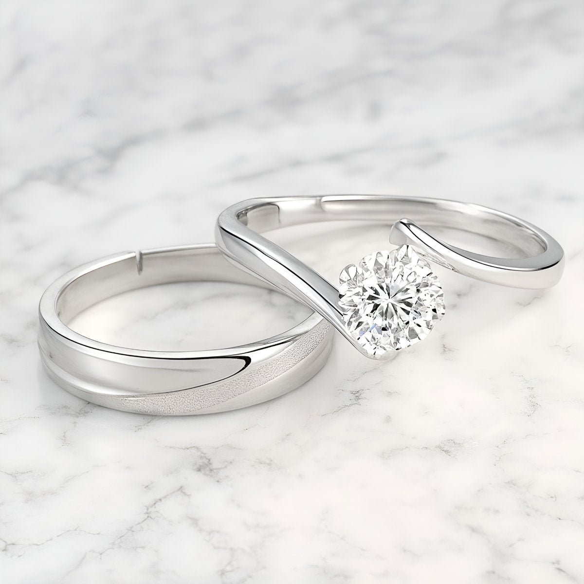 Bagues Couple | Deux Âmes, Un Éclat