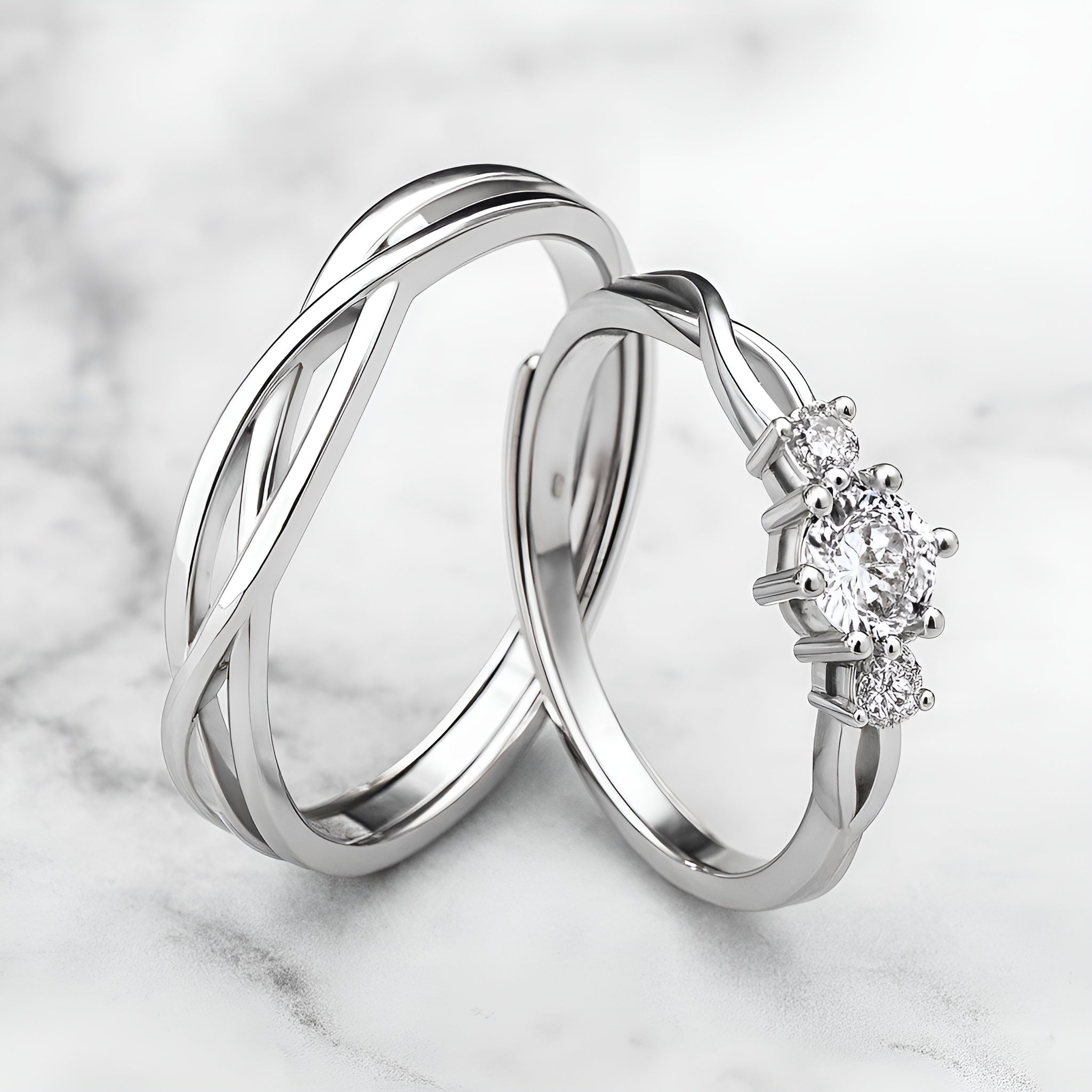 Bagues Couple | Lignes Croisées