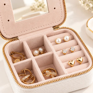 Boîte à Bijoux Velours Blanc Nomade