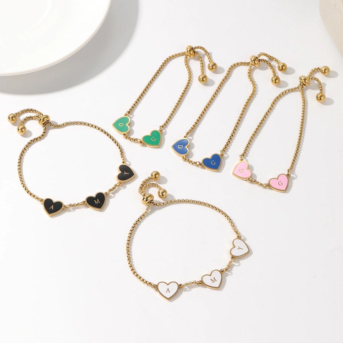 Bracelet Initiale | Nos Cœurs en Lettres