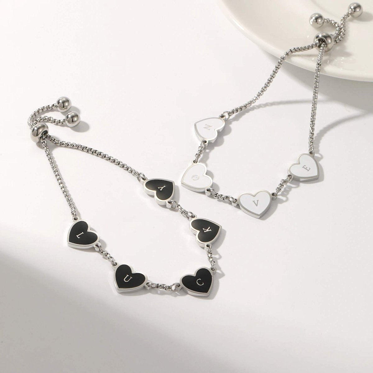 Bracelet Initiale | Nos Cœurs en Lettres