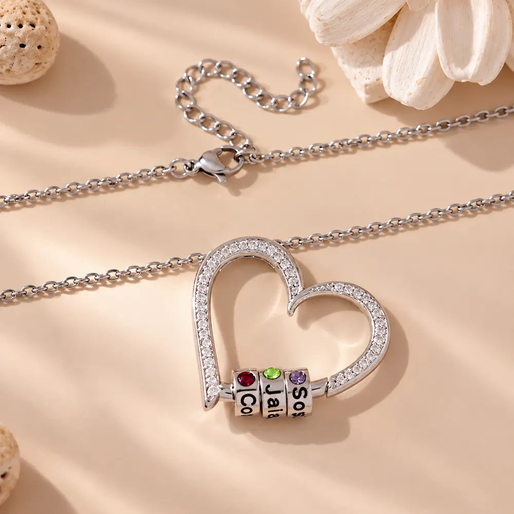 Collier Personnalisé Coeur Chatoyant