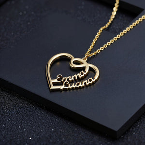 Collier Personnalisé Cœurs Enlacées