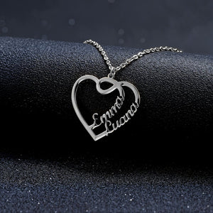 Collier Personnalisé Cœurs Enlacées