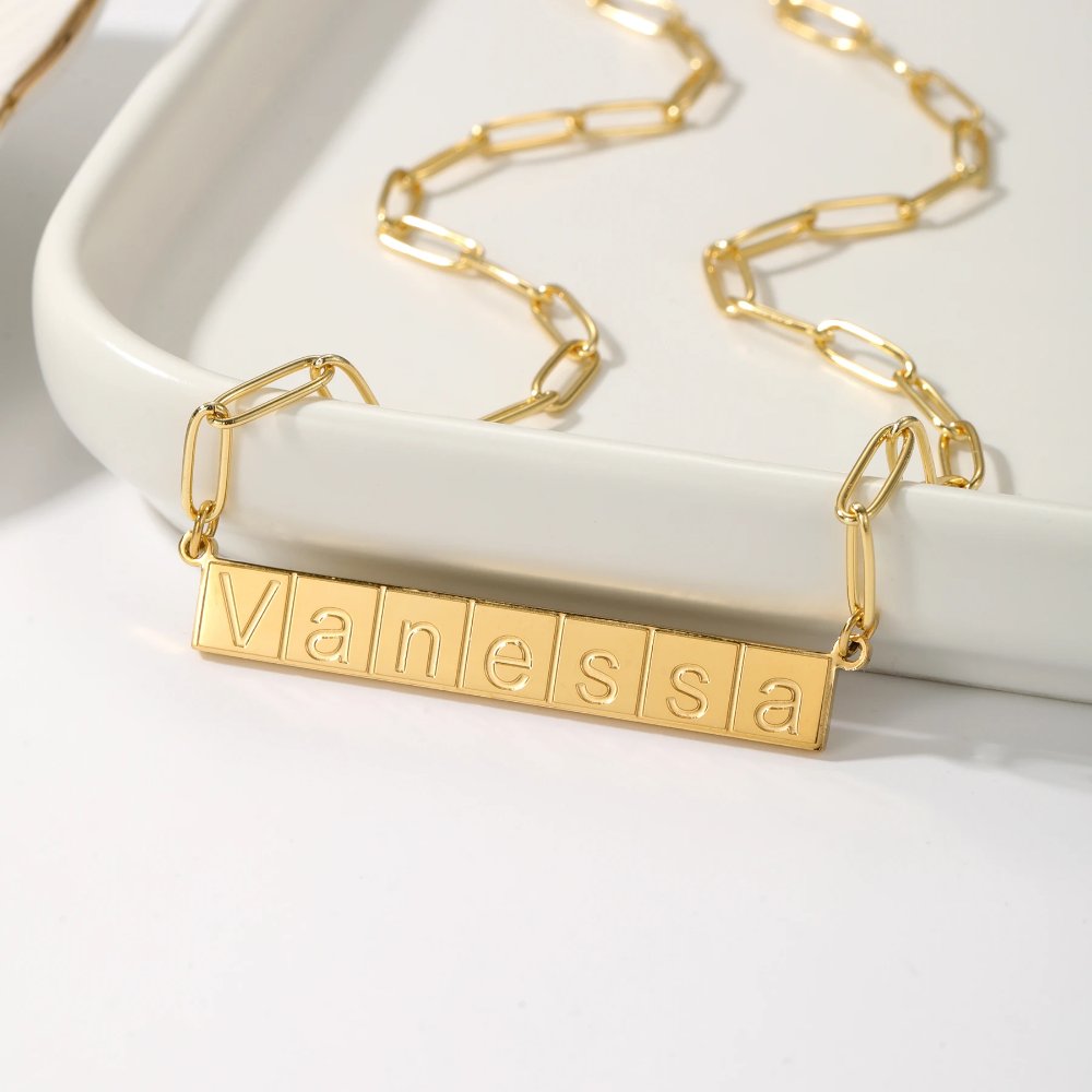Collier Personnalisé | Monogramme Épure