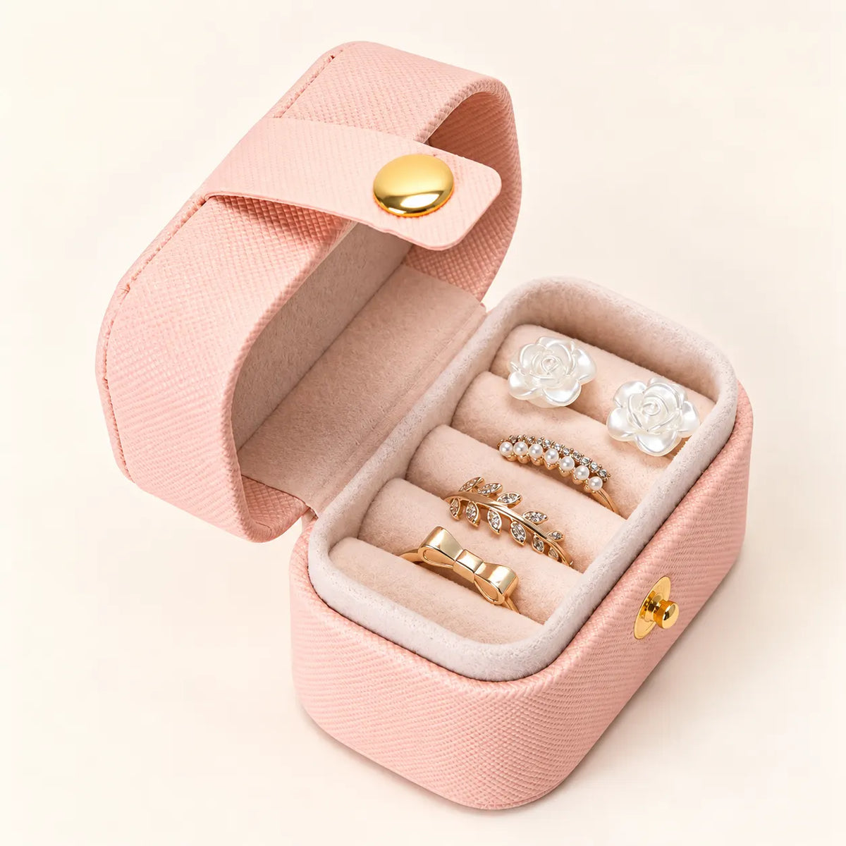 Petite Boîte à Bijoux Rose Voyage