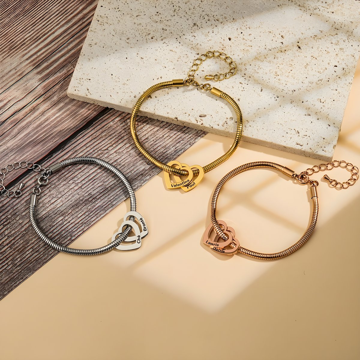 Bracelet Personnalisé | Mini Coeurs