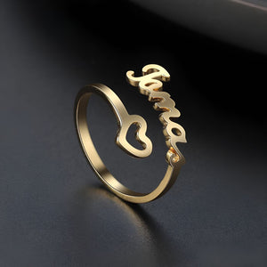 Bague Personnalisée Coeur Précieux