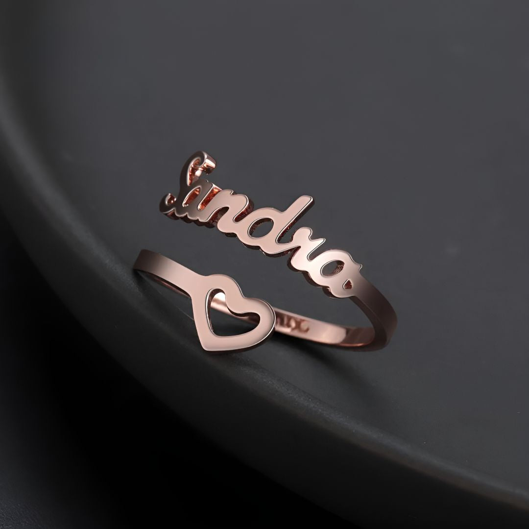Bague Personnalisée Coeur Précieux