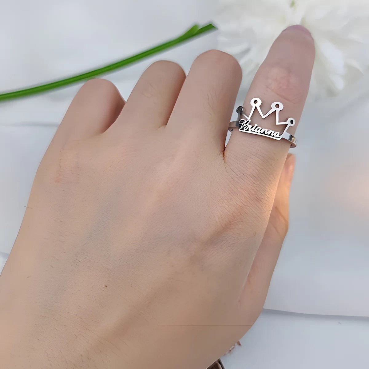 Bague Personnalisée | Prénom Couronné