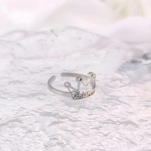 Bague Personnalisée | Prénom Couronné