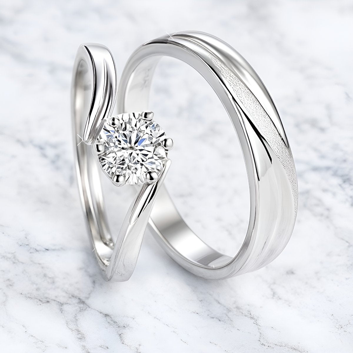 Bagues Couple | Deux Âmes, Un Éclat