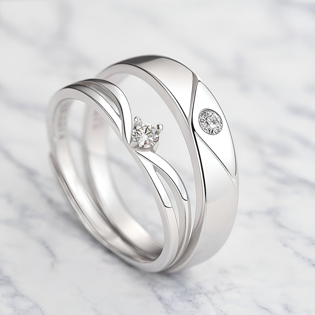 Bagues Couple | Étoiles Jumelles