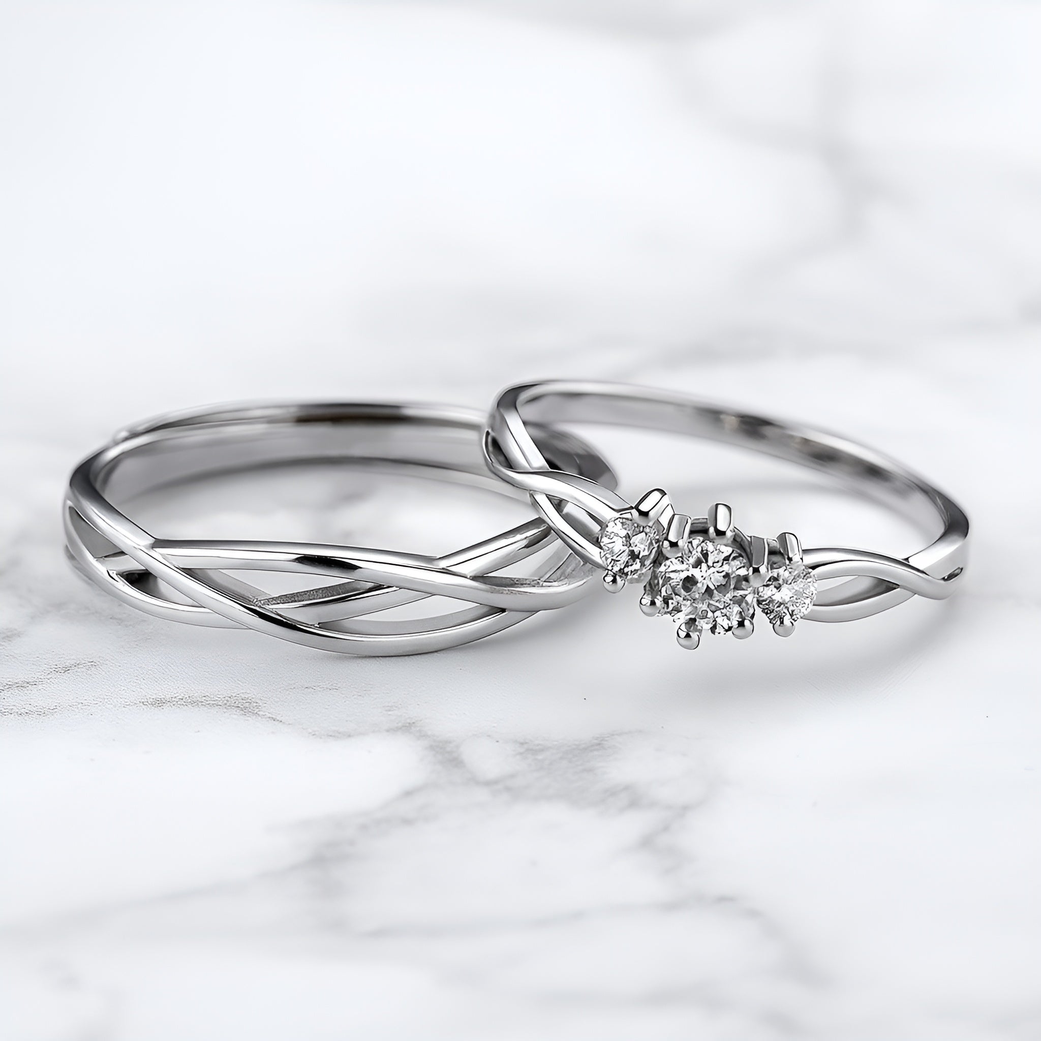 Bagues Couple | Lignes Croisées