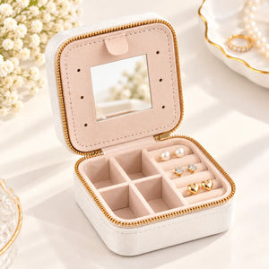 Boîte à Bijoux Velours Blanc Nomade
