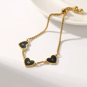 Bracelet Initiale | Nos Cœurs en Lettres