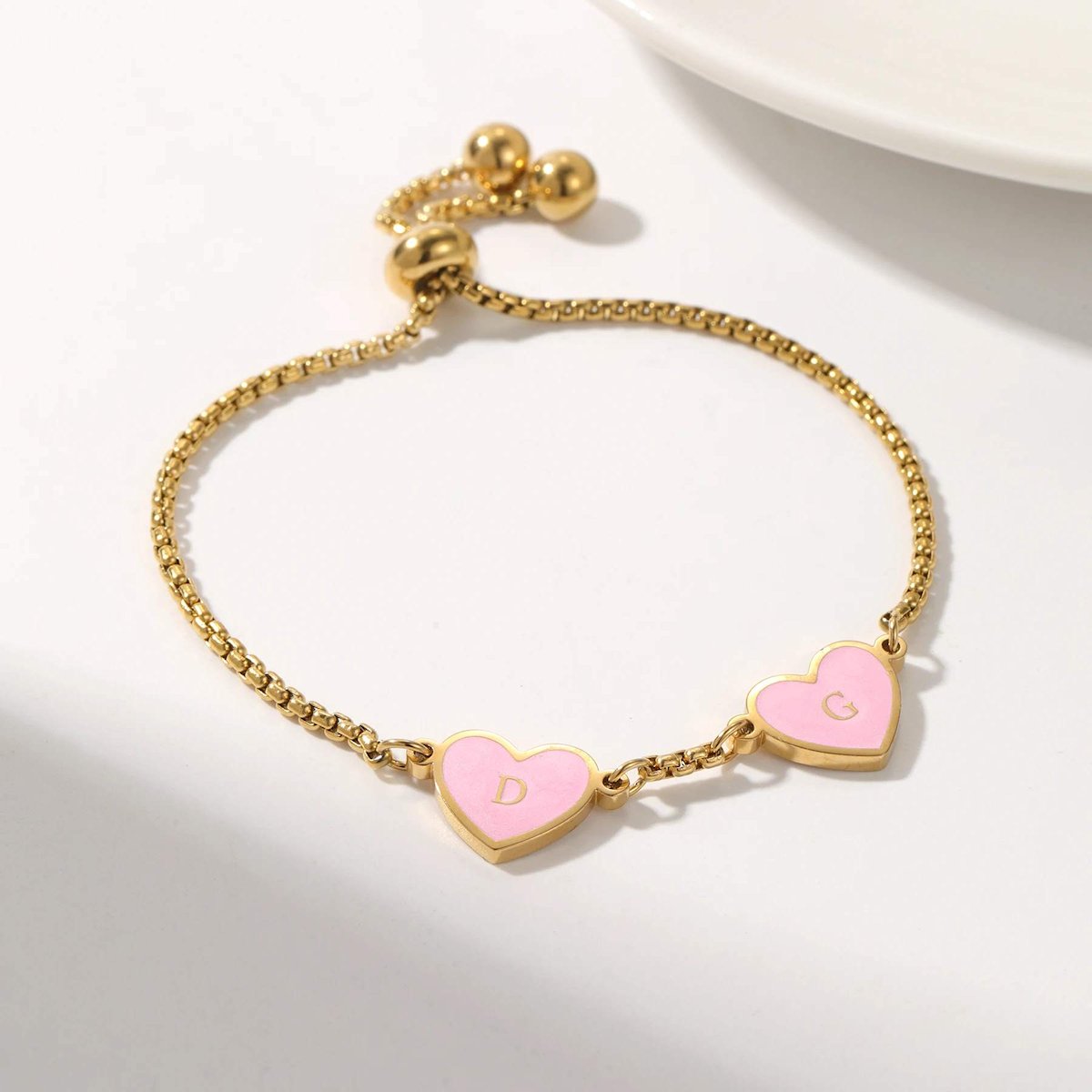Bracelet Initiale | Nos Cœurs en Lettres