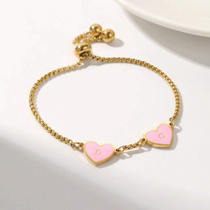 Bracelet Initiale | Nos Cœurs en Lettres