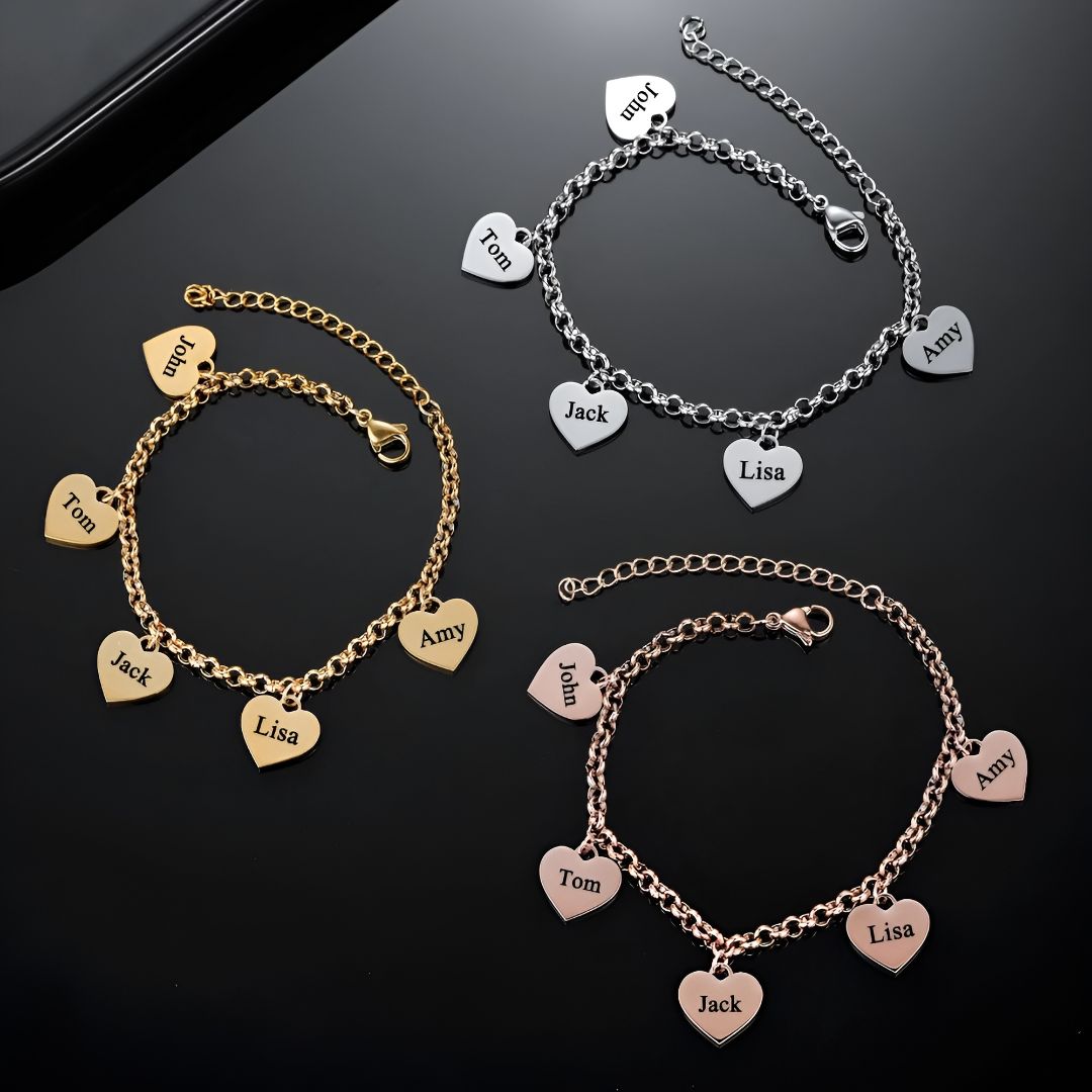 Bracelet Personnalisé | Lien des Cœurs