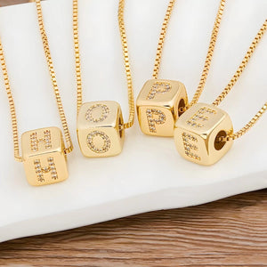 Collier Initiale | Éclat Cubique