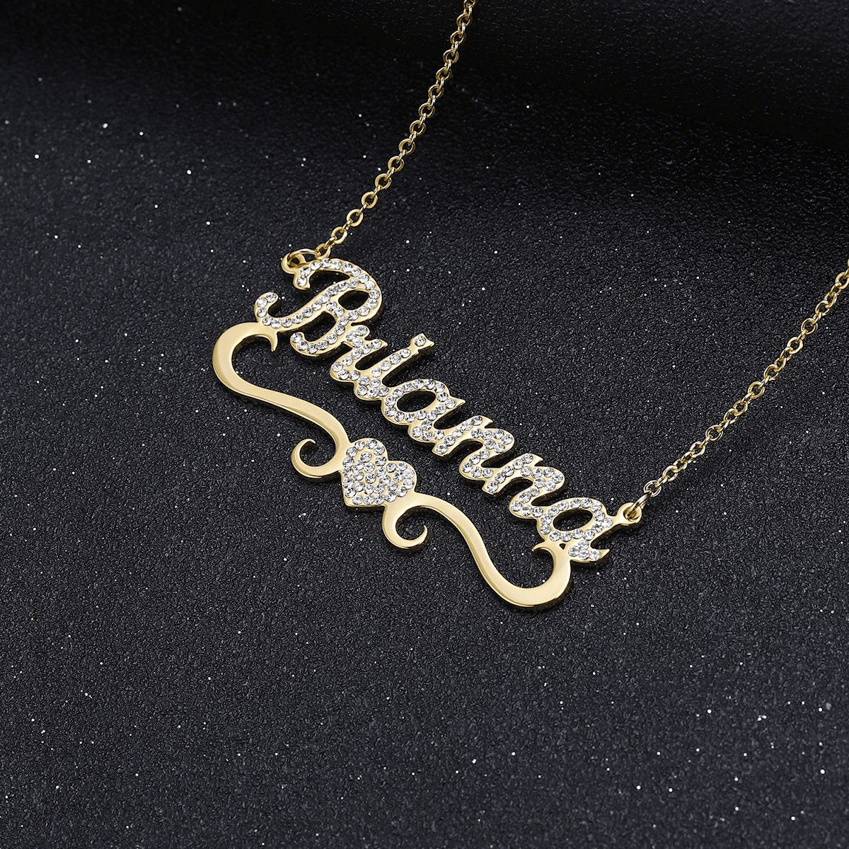 Collier Personnalisé | Coeur Brillant