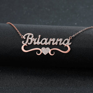 Collier Personnalisé | Coeur Brillant