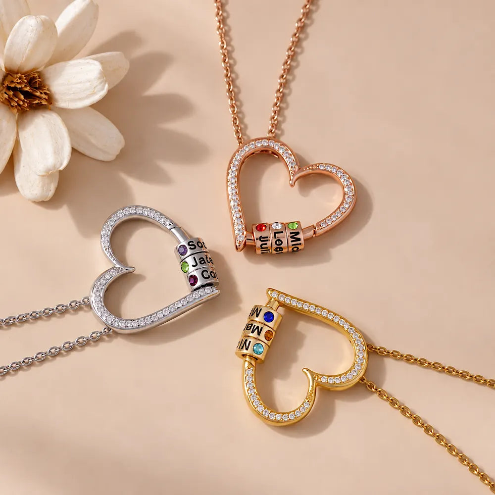 Collier Personnalisé Coeur Chatoyant