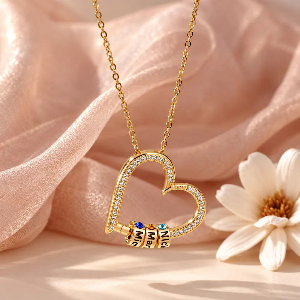Collier Personnalisé Coeur Chatoyant