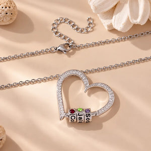 Collier Personnalisé Coeur Chatoyant