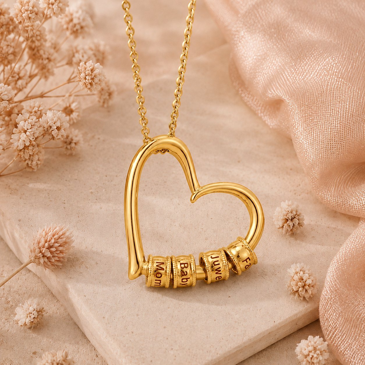 Collier Personnalisé Coeur des Proches