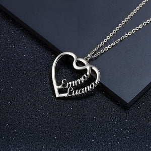 Collier Personnalisé Cœurs Enlacées