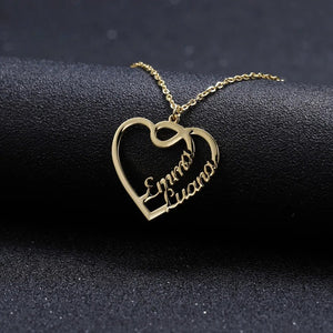 Collier Personnalisé Cœurs Enlacées