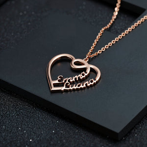 Collier Personnalisé Cœurs Enlacées