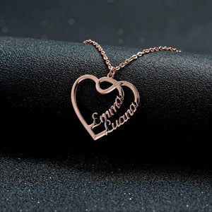 Collier Personnalisé Cœurs Enlacées