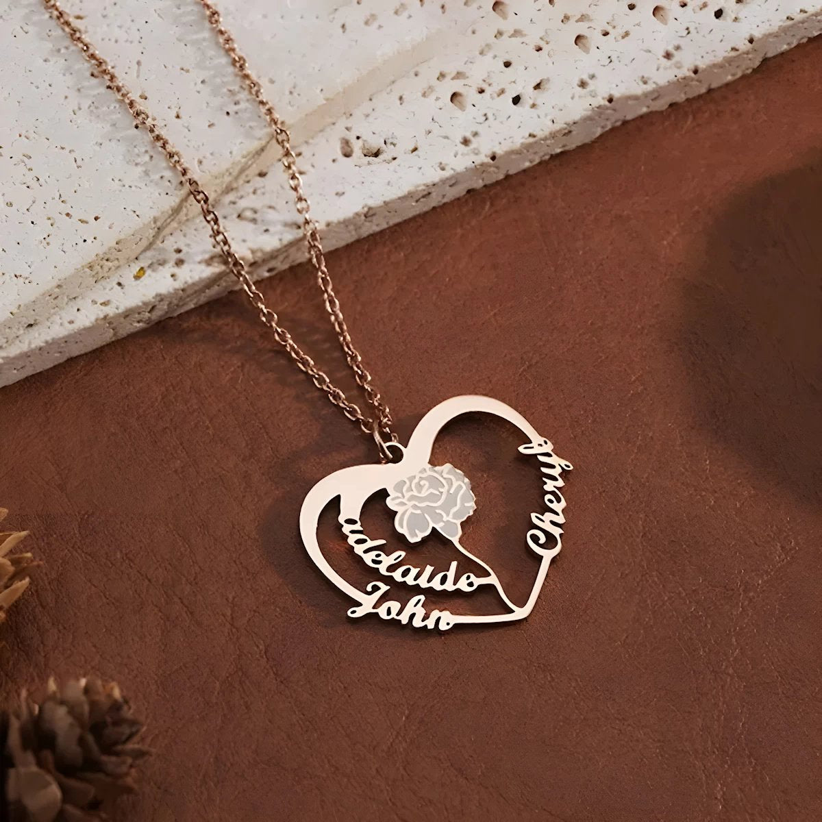 Collier Personnalisé | L’Amour en Rose