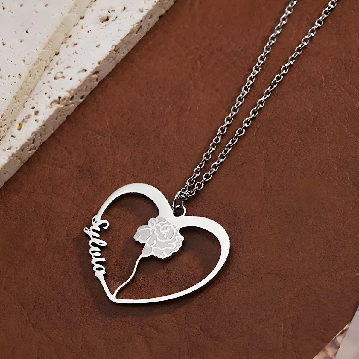 Collier Personnalisé | L’Amour en Rose