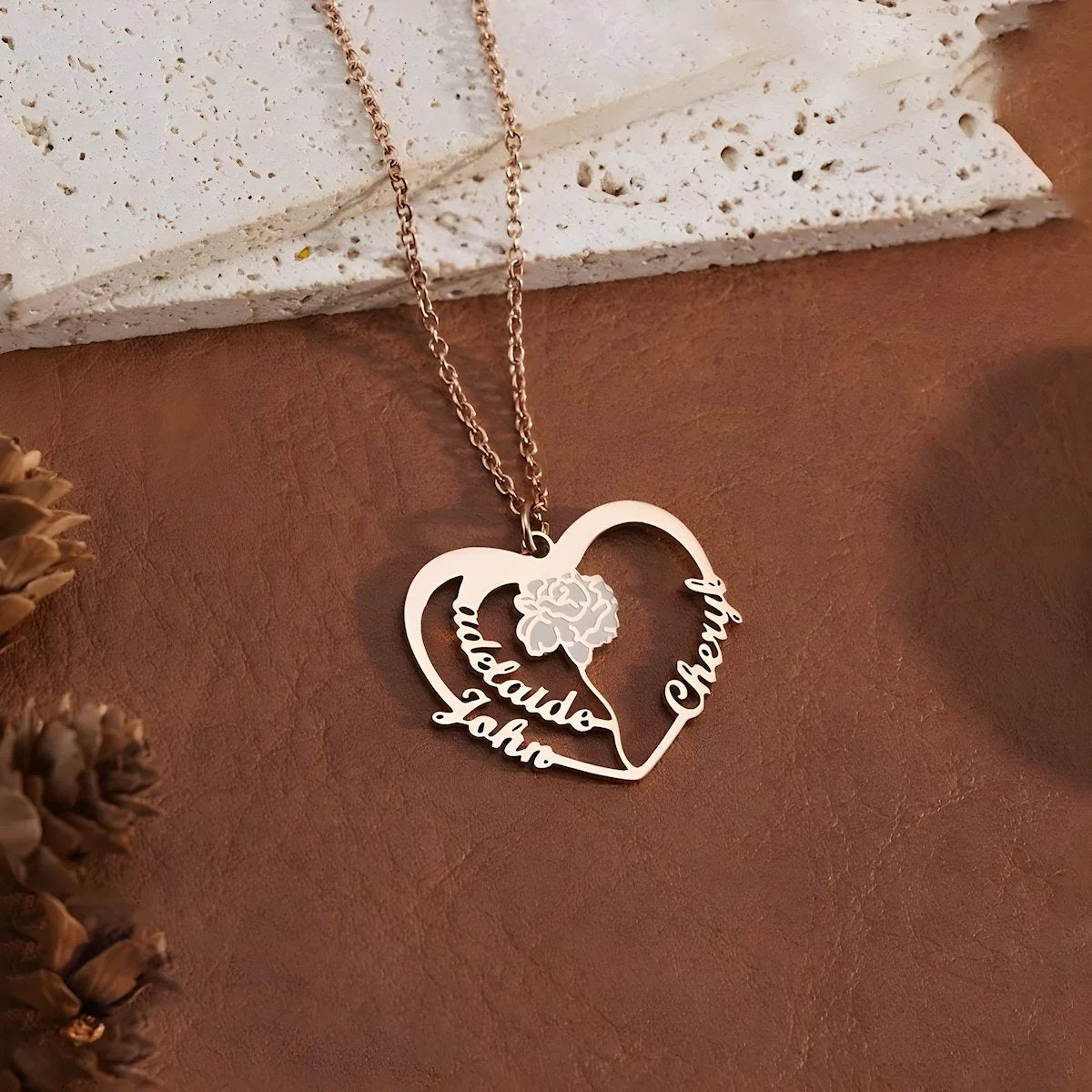 Collier Personnalisé | L’Amour en Rose