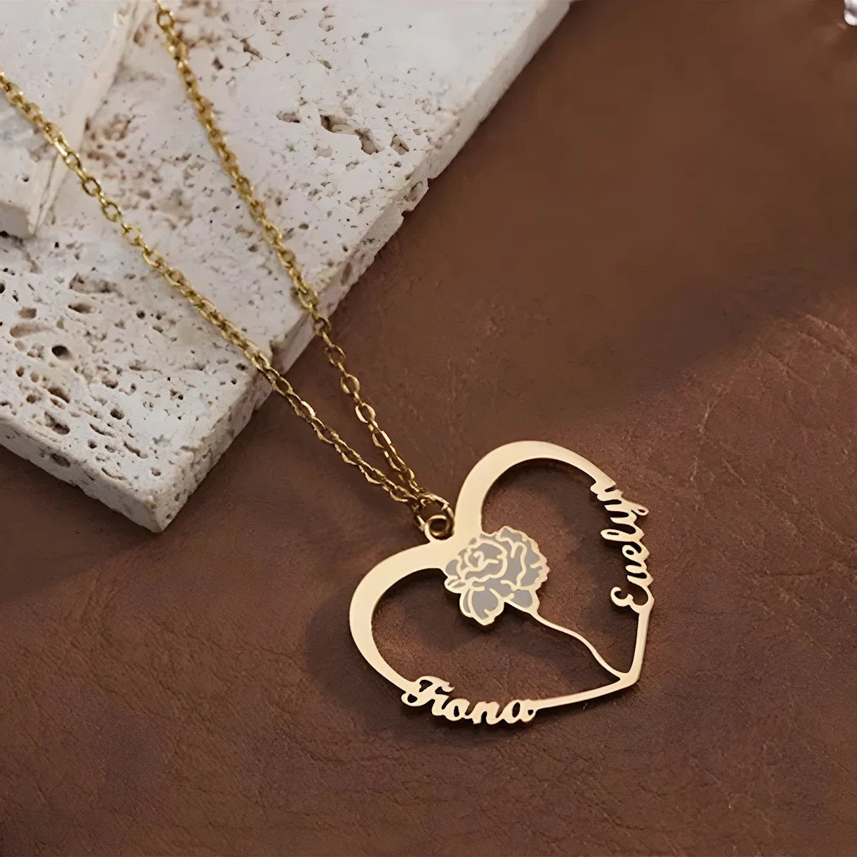 Collier Personnalisé | L’Amour en Rose