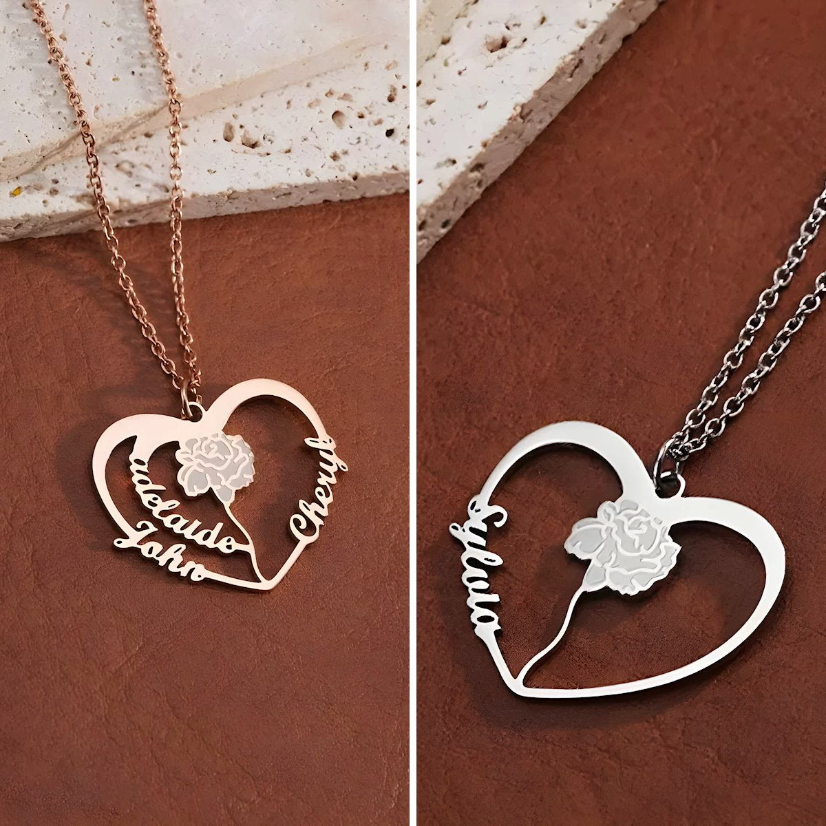 Collier Personnalisé | L’Amour en Rose