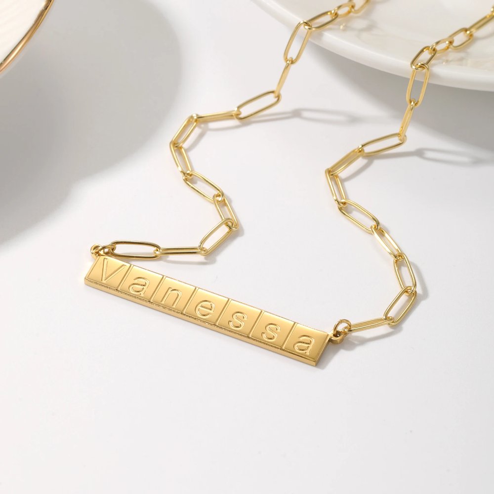 Collier Personnalisé | Monogramme Épure