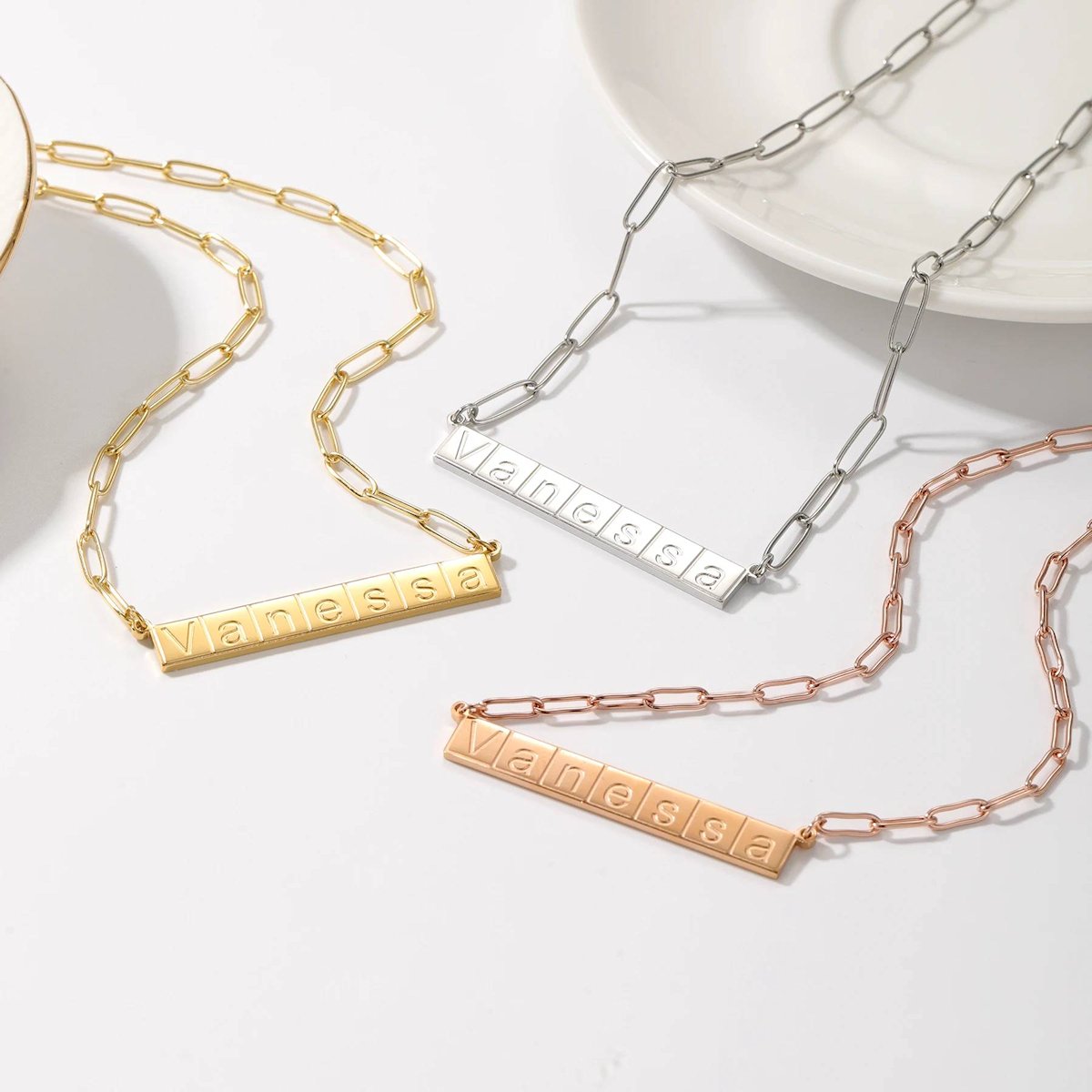 Collier Personnalisé | Monogramme Épure