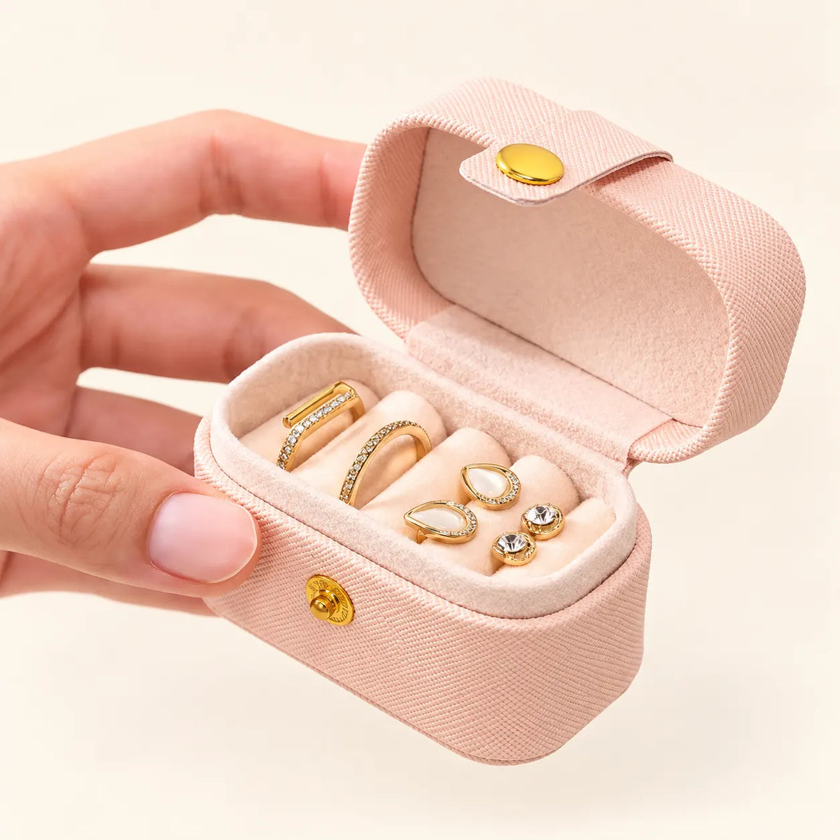 Petite Boîte à Bijoux Rose Voyage