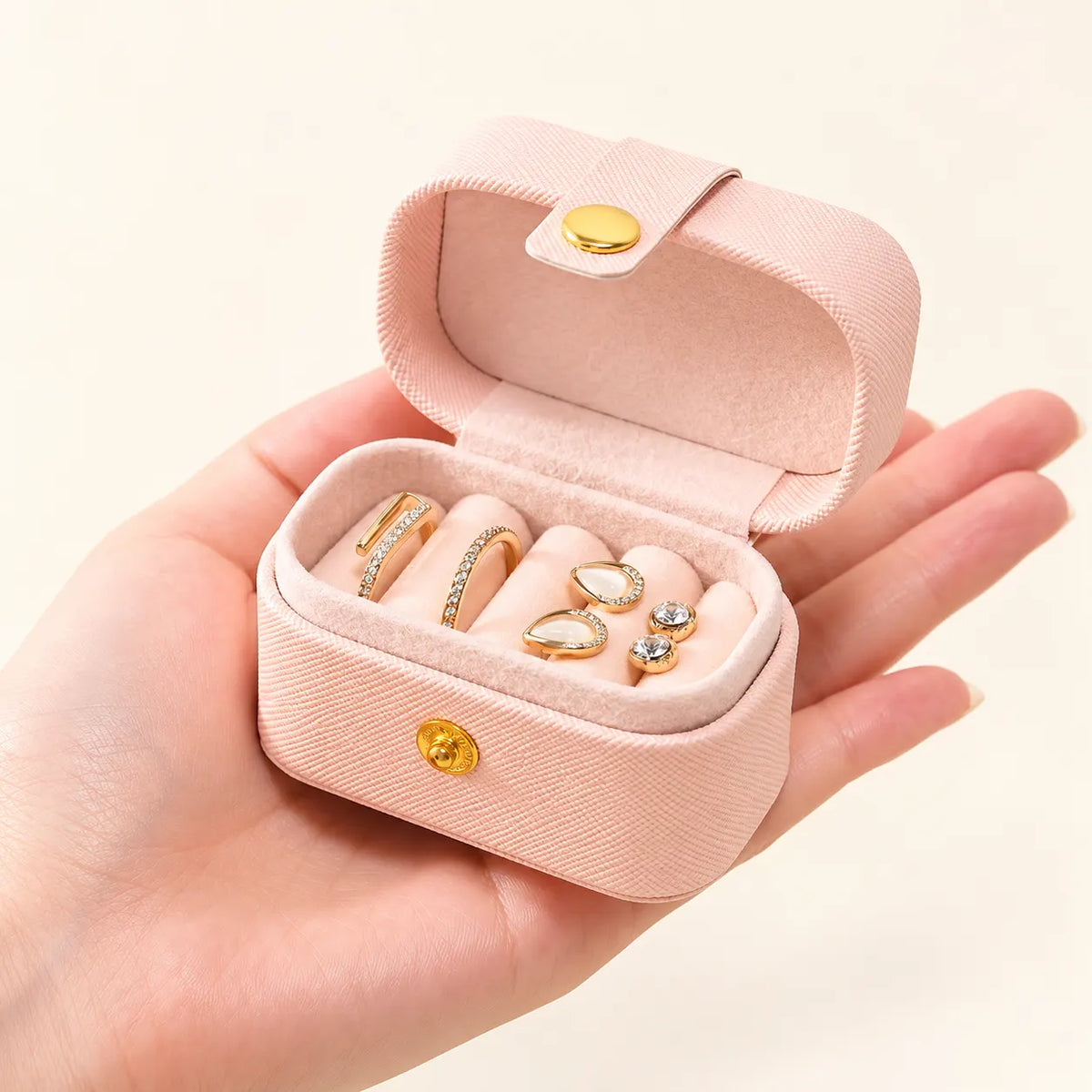 Petite Boîte à Bijoux Rose Voyage