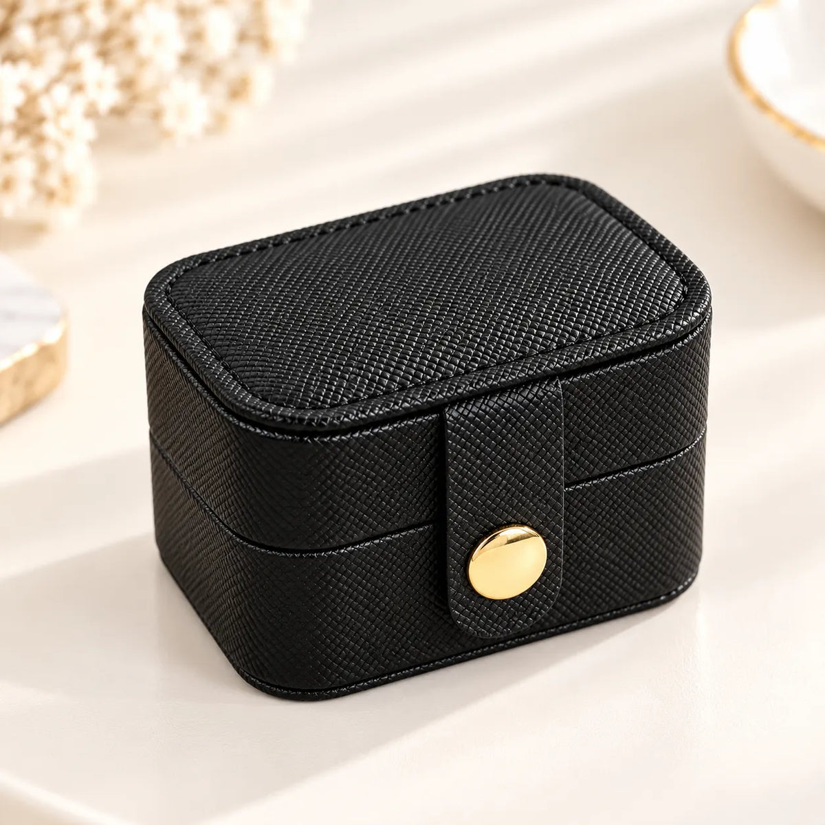 Petite Boîte à Bijoux Voyage Cuir Élégante